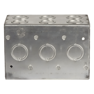 Caja Multigang / 3 Gangs / 3.5 in Profundidad / 19 Entradas 1/2-3/4 in / 67.3 in³ Capacidad