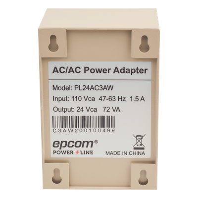 Fuente para Exterior / 24 VCA / 3 A / IP65 / Entrada 110 VCA / 1 Salida