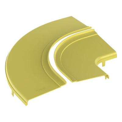 Tapa para Ángulo Recto Horizontal 90° / Sistema 12x4 / Longitud 456.9 mm / Apertura 3/4" (19 mm) / ABS 94V-0 / Amarillo
