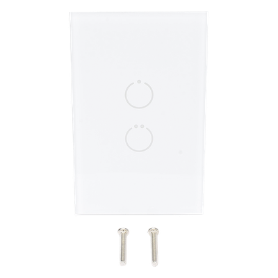 Interruptor Inteligente Z-Wave / Panel Táctil 2 Botones / Sin Cable Neutro / AC 85~260V / Protección 15A / Z-Wave 700