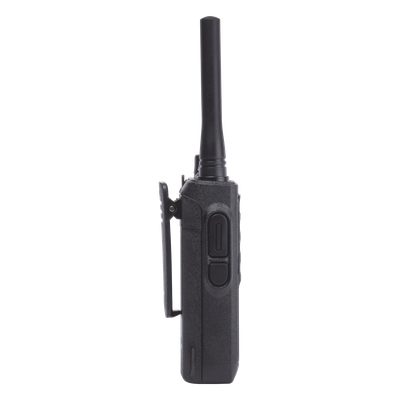 Radio Portátil Analógico UHF / 400-470 MHz / 2W / 16 Canales / VOX Manos Libres / Batería 6-8 hrs / 161 g (5.68 oz)