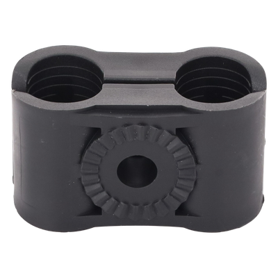 Sujetador Plástico para Cable Coaxial / Doble Fijación / 5/8" / Varilla Roscada 3/8" o M10 / ISO 9001:2015 y RoHS