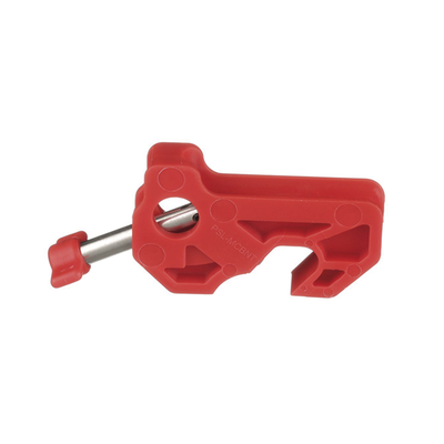 Bloqueador de Disyuntor Miniatura / Sin Herramientas / Nylon / 48.2 mm (0.16 ft) / Rojo / LOTO