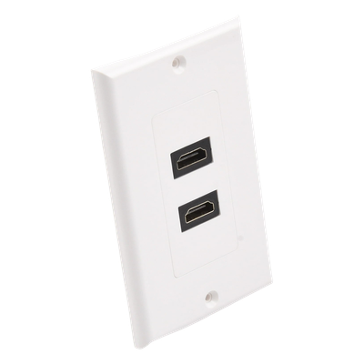 Placa de Pared / 2 Puertos HDMI Hembra a Hembra / 4K UHD / UL 94V-0 / 70 x 115mm / 2.75' x 4.52'