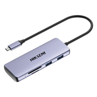Hub USB-C 8 en 1 / HDMI 4K@30Hz / 3x USB 3.0 5 Gbps / Lector SD + Micro SD / PD 100W / Aluminio 112 mm (4.4 in)