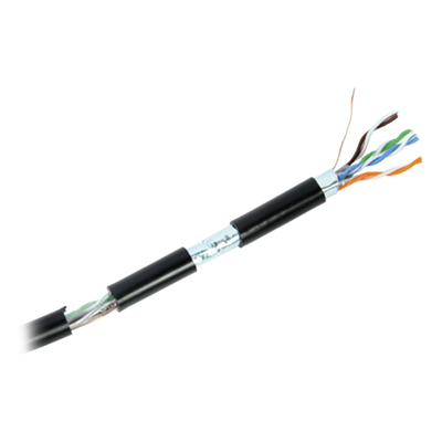 Bobina de cable / Cat5e / FTP blindado / 305 m (1000 ft) / Exterior UV / PoE larga distancia / UL CMX