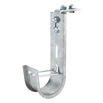 Soporte J-Hook para Cableado Estructurado / Capacidad 28 Cables Cat6 / Acero al Carbono / Instalación Interior