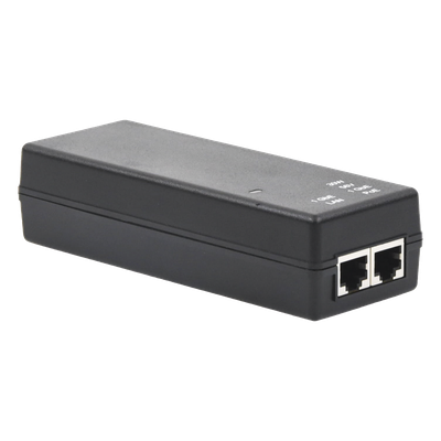 Inyector PoE Gigabit / 56Vcc / 30W / Eficiencia Nivel V / Protección Cortocircuito y Sobrevoltaje / 1000BASE-T