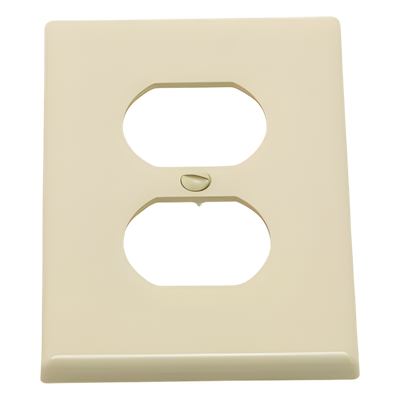 Placa de Pared / Contacto Duplex / Policarbonato / 4.63 x 2.88 x 0.25 in / Vertical / UL 94 V2