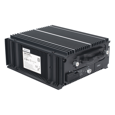 DVR Móvil Híbrido / 12 Canales / 4 TURBO HD + 8 IP PoE / H.265 / 2 Megapixel / 4G / WiFi / GPS+GLONASS / SSD 4 TB / 9-36 VDC / Sin Ventilador