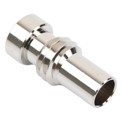 Adaptador / Reductor coaxial / Cables RG-8/X, BELDEN 9258, RG-59/U, BELDEN 8241 / Cuerpo níquel / Ensamble roscable