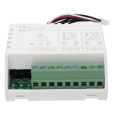 Controlador de Temperatura de Pared / Fan Coil 2 o 4 Tubos / Salida On/Off / Control de Ventilador Manual o Automático / Alimentación 100-240 VAC