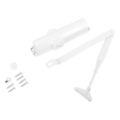 Cierrapuertas Industrial / Fuerza Ajustable 2-3-4 / Puertas 850-1100 mm / Hasta 80 kg / Certificación UL / Brazo Estándar