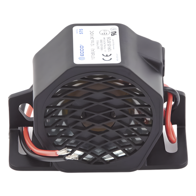 Alarma de Reversa Vehicular / 107 dBA / 12-24 VDC / Sensor de Ruido Ambiental / Nylon Reforzado con Fibra de Vidrio / -40 °F a 185 °F (-40 °C a 85 °C)