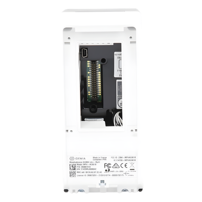 Lector de Huella / Pantalla Táctil 2.8" / Sensor FBI PIV IQS / Mifare / PoE / Wi-Fi Opcional / IP65 / IK08 / 10,000 Usuarios