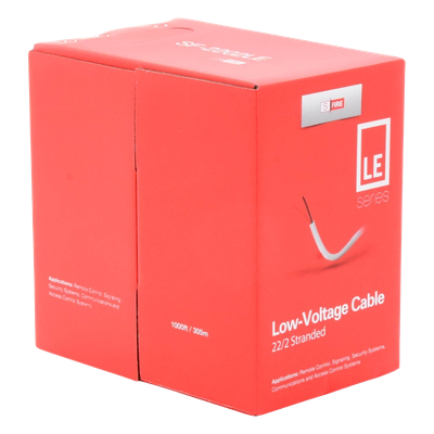 Cable para Alarma / 2x22 AWG / CCA / PVC Retardante a la Flama / Bobina 305 m (1000 ft) / Blanco