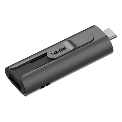 Memoria USB Dual SSD / 256 GB / USB-C y USB-A / Lectura 560 MB/s / Escritura 500 MB/s / OTG / Aleación de Aluminio