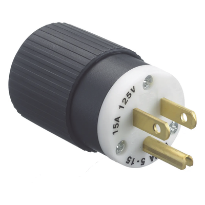 Clavija Industrial / 15 A / 125 V CA / NEMA 5-15P / 2 Polos 3 Hilos / 2.18 x 1.52 x 1.38 in