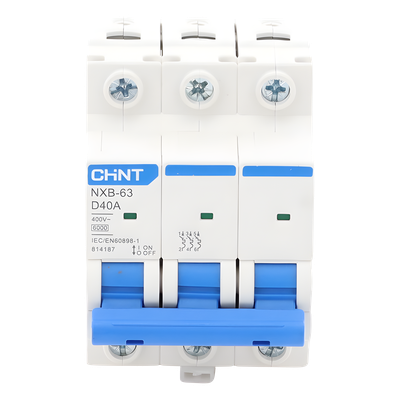 Interruptor Termomagnético / 3 Polos / 40 A / 6 kA / 110-415 Vca / Riel DIN / -35°C a 70°C