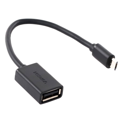 Adaptador OTG / Micro USB Macho a USB 2.0 A Hembra / 480 Mbps / 10 cm / Plug & Play