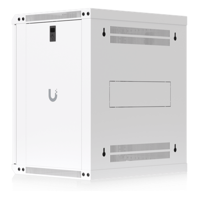 Gabinete Rack 12U / Montaje en Pared / 550 x 450 mm / Puerta de Vidrio Templado / Ventilación Integrada / Capacidad 50 kg