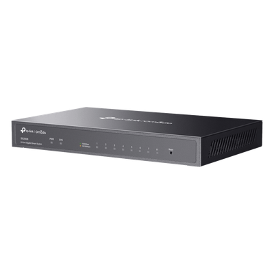 Switch Administrado Gigabit / 8 Puertos / 16 Gbps Capacidad Switching / 11.90 Mpps / PoE PD / Fanless / Montaje Pared-Escritorio