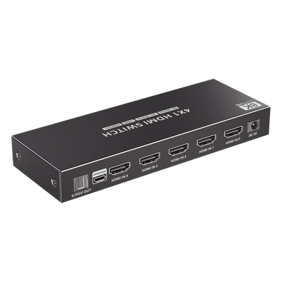Conmutador HDMI / 4 Entradas 1 Salida / 8K@60Hz / 48 Gbps / HDMI 2.1 / Control IR y RS-232