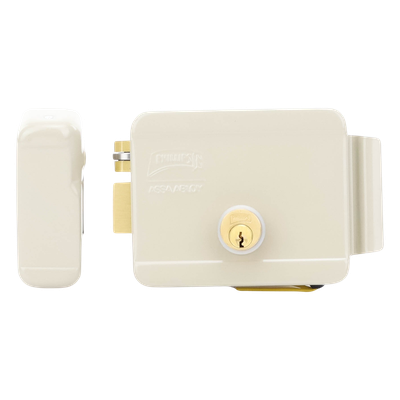 Cerradura Eléctrica / Doble Cerrojo / 12 VCC/VCA / Activación por Pulso 2 s / Izquierda / Exterior