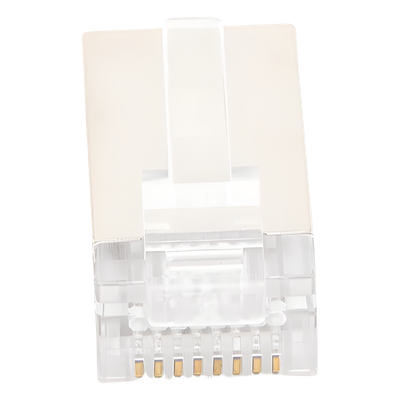 Conector RJ45 / Blindado / Categoría 5E / Chapado en Oro 30µ / Sin Pin a Tierra / T568A/T568B