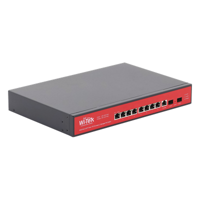 Switch Administrable Capa 2 / 8 Puertos PoE Gigabit / 2 SFP / Respaldo Solar 500 W / Protección 6 kV / 20 Gbps