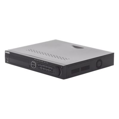 DVR Pentahíbrido / 32 Canales TurboHD + 16 Canales IP / 48 Canales Totales / 3K Lite / 5 Megapixel Lite / 4 Bahías HDD 12 TB / AcuSense / Audio por Coaxitron