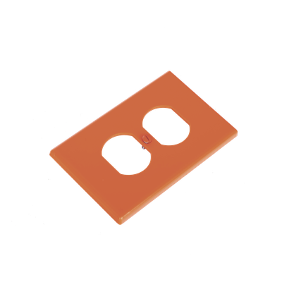 Tapa para Contacto Dúplex / Policarbonato / Naranja / Vertical / 4.63 x 2.88 x 0.25 in