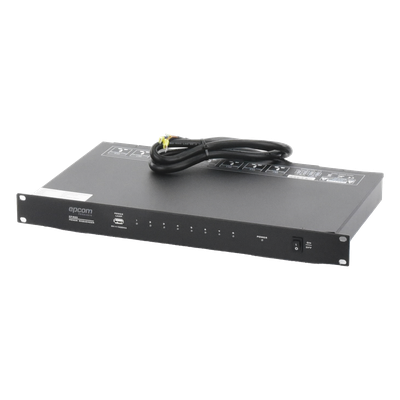 Secuenciador de Potencia / 8 Canales / Retraso 1 s / 6000 W Total / 10 A por Canal / Activación Remota 24 VCD / Rack 19" (1.7 ft)