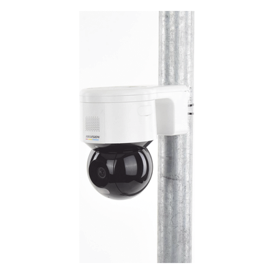 Cámara Domo PT IP / 4 Megapixel / Imagen Color 24/7 / Luz Blanca 30 m (98.4 ft) / Lente 4 mm / Audio Bidireccional / IP66 / PoE+