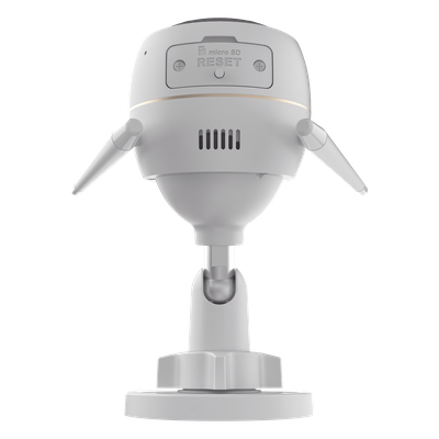 Cámara Bala IP / 2 Megapixel / Doble Lente 2.8 mm / 105° / Visión Nocturna a Color / IR 30 m (98.4 ft) / Wi-Fi 2.4 GHz / IP67 / Audio Bidireccional / Sirena y Luz Estroboscópica