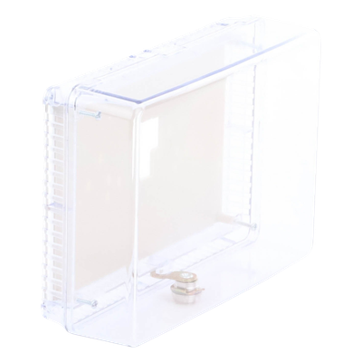 Guarda Antimanipulación para Termostato / Policarbonato Transparente / Montaje Vertical u Horizontal / Cerradura con Llave / Tamaño Grande