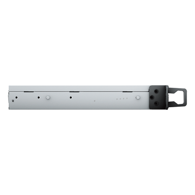 NAS Rack 1U / 4 Bahías SATA / Expansible a 8 Bahías / AMD Ryzen V1500B Quad-Core 2.2 GHz / DDR4 ECC 32 GB / 4x 1GbE / PCIe 3.0 / SSD NVMe / 2,100/1,000 Mbps Lectura/Escritura