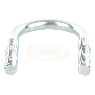 Abrazadera Tipo U / 1/2 Pulgada / Acabado Electro Zinc / Acero Tratado / Sin Tuercas Ni Arandelas