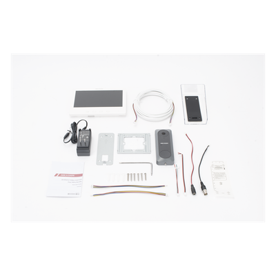 Kit de Videoportero / Pantalla LCD 7" / 720p / Gran Angular 130° / Frente de Calle IR 3 m (9.8 ft) / Conexión 4 Hilos / 3 Monitores / 2 Frentes de Calle