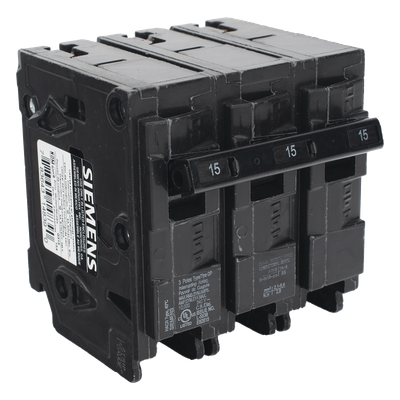 Interruptor Automático Enchufable / 3 Polos / 15 A / 240 V AC / Capacidad Interruptiva 10 kA / UL 489 / Distribución Trifásica