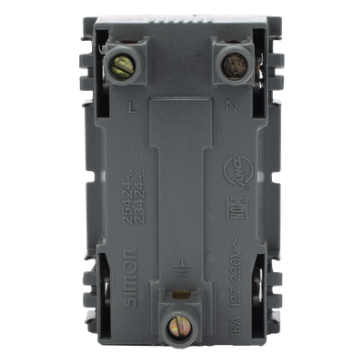 Módulo Dúplex de Contactos Eléctricos / 10A / 127V / Sistema de Seguridad Antiobjetos / Compatible con Cajas para Pavimento / Embornamiento a Tornillo