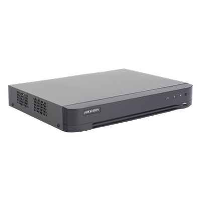 DVR Pentahíbrido / 16 Canales Combinados / 8 TurboHD + 8 IP / 4K UHD / AcuSense / Reconocimiento Facial / Audio por Coaxitron / H.265+