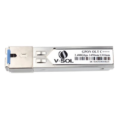 Módulo SFP GPON / Clase C++++ / 2.5 Gbps TX / 1.25 Gbps RX / Alcance 20 km (65,616 ft) / 9 dBm Potencia Óptica / DDM Digital