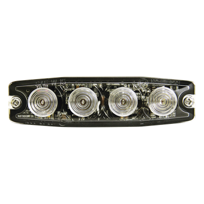 Luz Auxiliar LED / 4 LED / Ámbar / SAE Clase 1 / Perfil Bajo 0.26' (6.60 mm) / 24 Patrones de Destello / Sincronización Múltiple