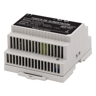 Fuente Industrial / Entrada 100-240 VCA / Salida 11.2-14.2 VCC / 5 A / Eficiencia >83% / -20°C a 45°C / 97x87x54.5 mm