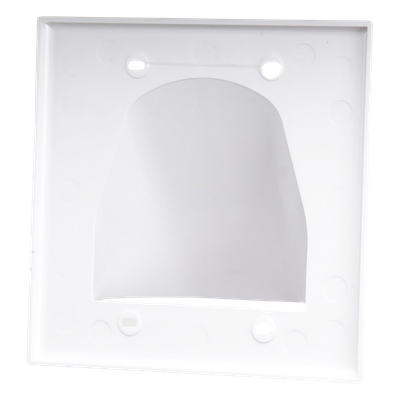 Placa de Pared Pasa Muro / 112.7 x 110.7 mm / ABS Resistente a Intemperie / UL 94V-0 / 25mm Máx. Diámetro