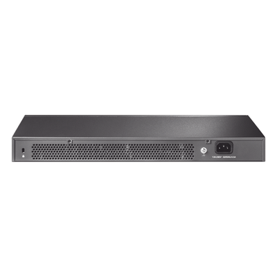 Switch Administrable L2+/L3 / 24 Puertos Gigabit / 4 Puertos SFP+ 10G / 128 Gbps / Sin Ventilador / Omada SDN