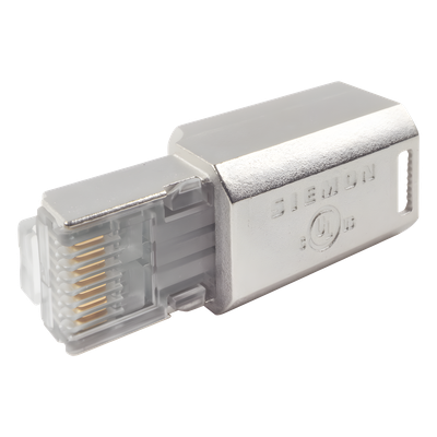 Conector RJ45 de Campo / Categoría 6A Blindado / 10G / Sin Bota / Terminación Rápida / UL 2043 Plenum / Guía de Color