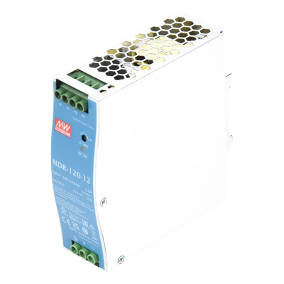 Fuente de poder industrial / 120 W / 12 Vcc / 10 A / Entrada 90~264 VCA / Riel DIN / 1.57 x 4.93 x 4.47 in