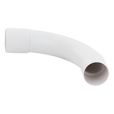 Curva para Tubería Rígida / 32 mm / PVC Auto-extinguible / Libre de Halógenos / Radio Estrecho / Datos y Telecomunicaciones